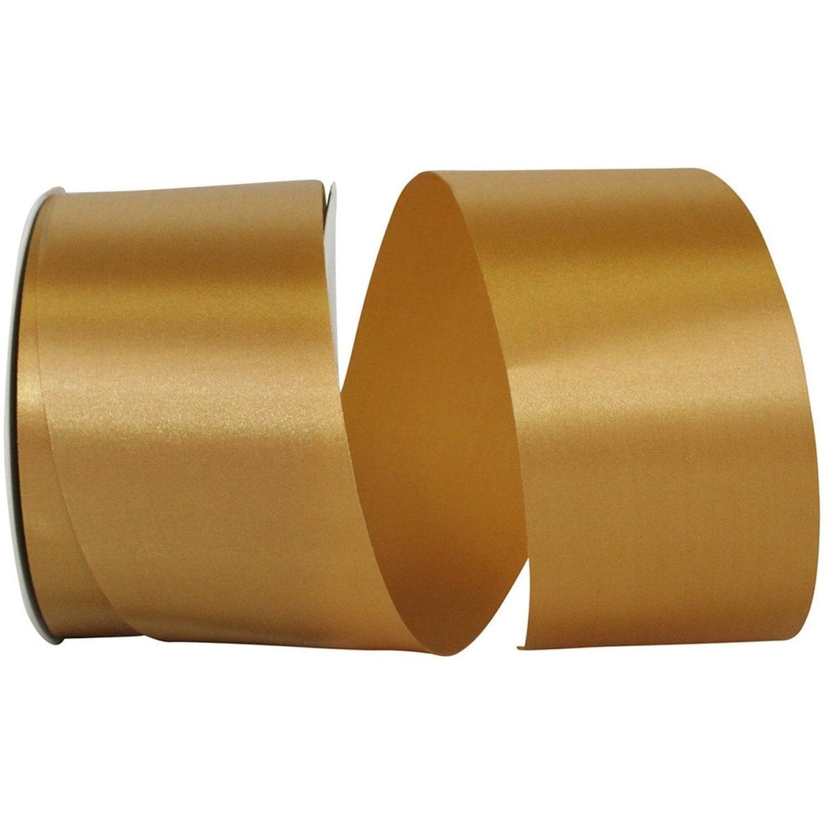 Shop For 2.5in Satin Supreme Non - Wired Ribbon: Antique Gold (50 Yards)