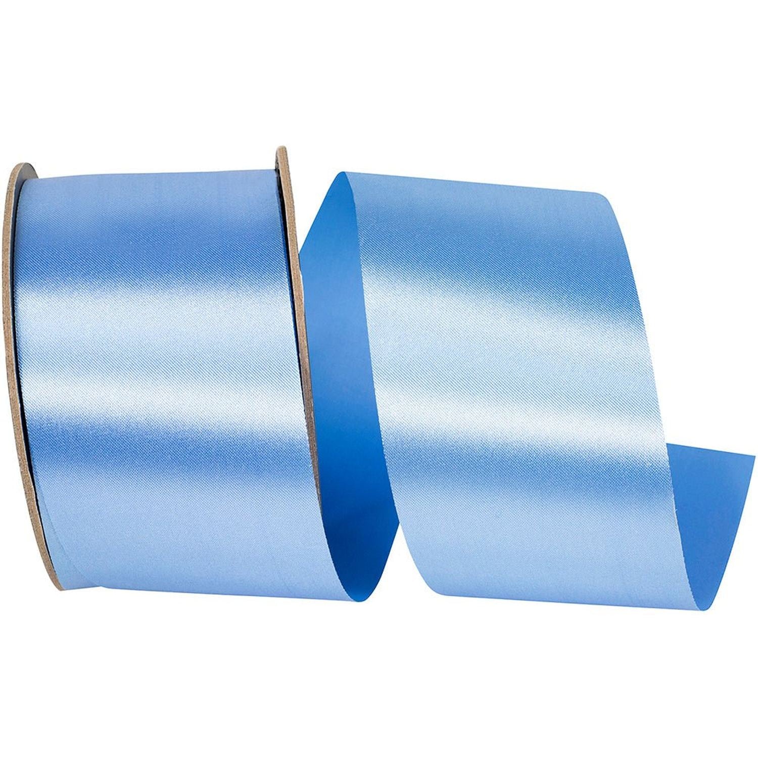 Shop For 2.5in Satin Supreme Non - Wired Ribbon: Columbia (50 Yards)