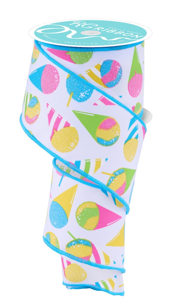 Shop For 2.5in Snow Cones Ribbon: White (10 Yard)