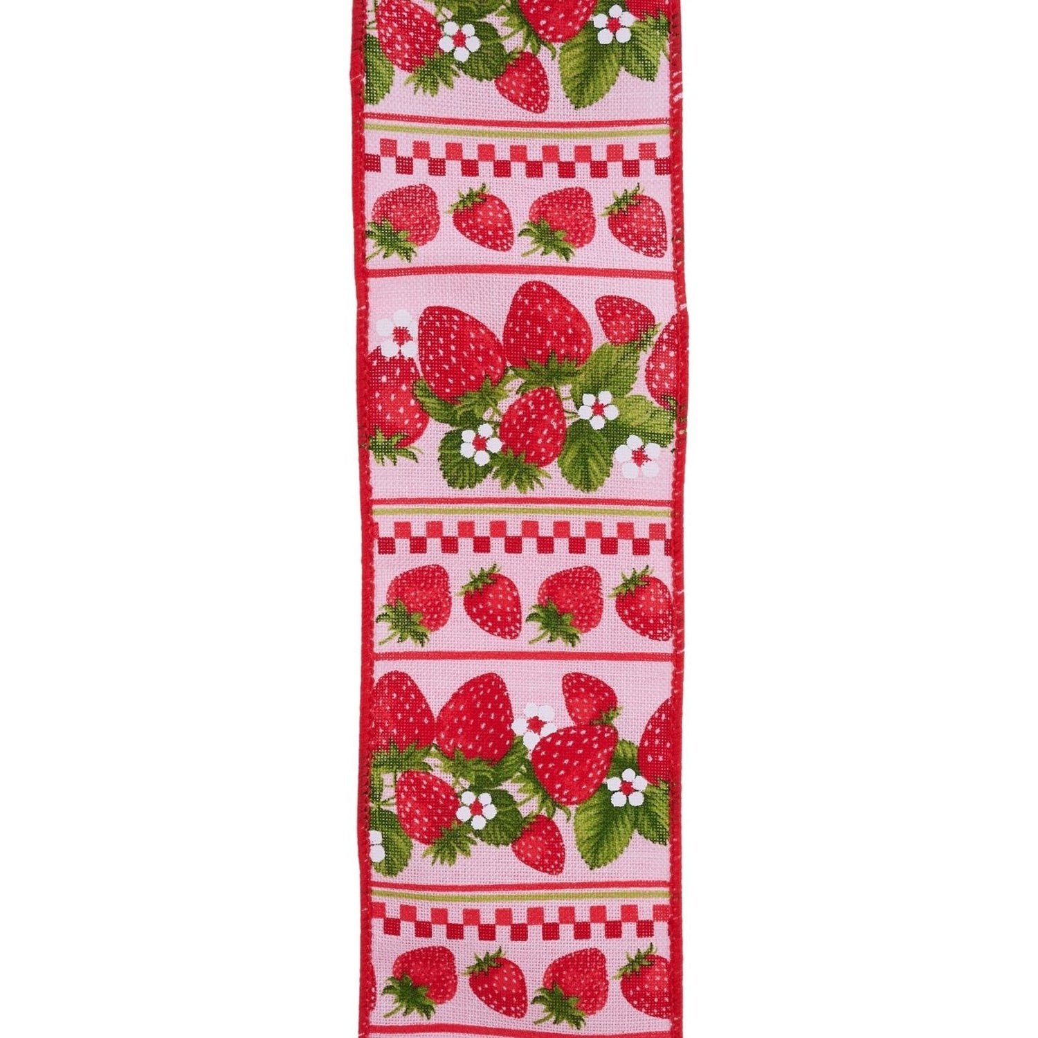 Shop For 2.5in Strawberries Ribbon: Pink (10 Yards)