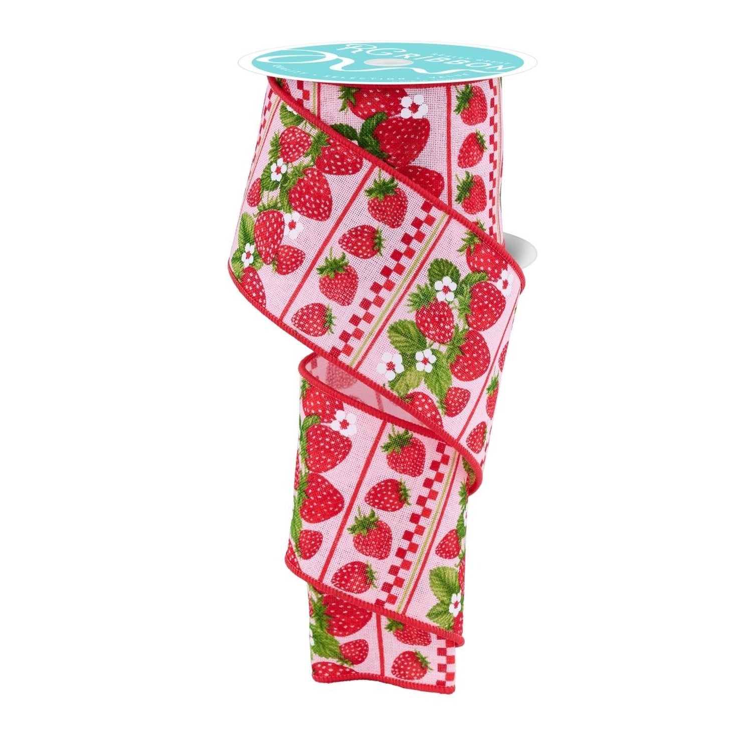 Shop For 2.5in Strawberries Ribbon: Pink (10 Yards)