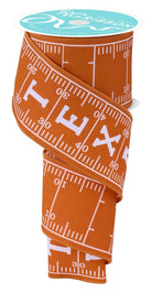Shop For 2.5in Texas Football Field Ribbon: Burnt Orange (10 Yards)