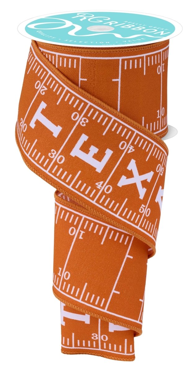 Shop For 2.5in Texas Football Field Ribbon: Burnt Orange (10 Yards)