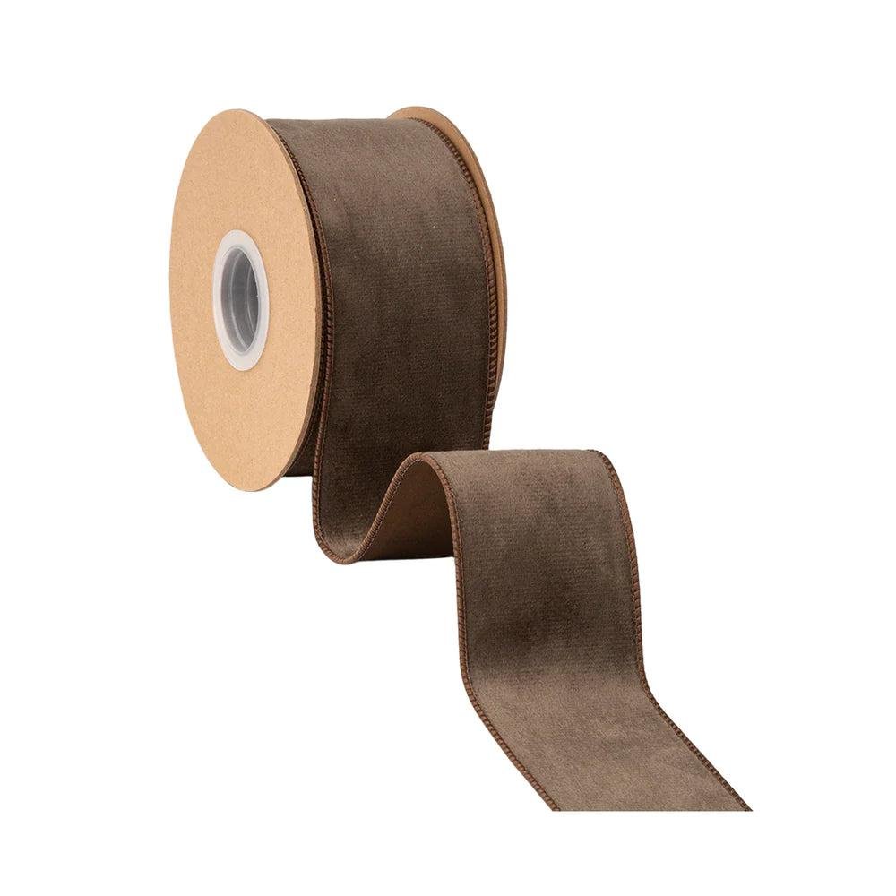 Shop For 2.5in Velvet Brown with Brown Shimmer Ribbon (10 Yards)