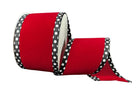 Shop For 2.5in Velvet Polka Dot Edge Ribbon: Red (10 Yards)
