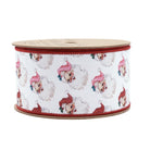 Shop For 2.5in Vintage Santa Face Ribbon: Pink/Red (10 Yards)
