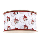 Shop For 2.5in Vintage Santa Face Ribbon: Red (10 Yards)
