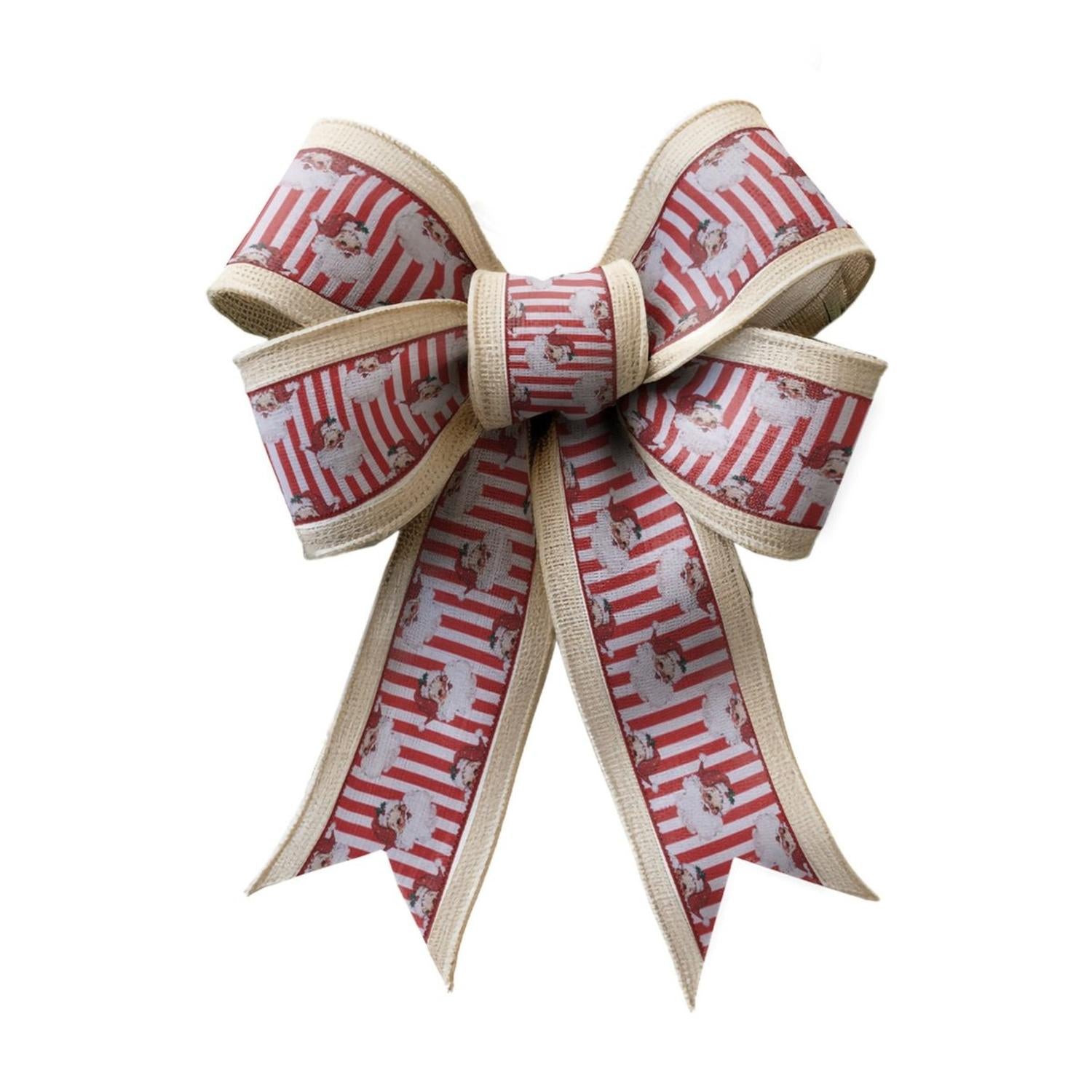 Shop For 2.5in Vintage Santa Striped Ribbon: Red/White (10 Yards)