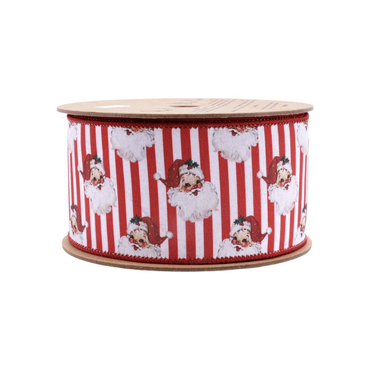 Shop For 2.5in Vintage Santa Striped Ribbon: Red/White (10 Yards)