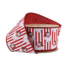 Shop For 2.5in Vintage Santa Striped Ribbon: Red/White (10 Yards)