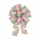 Shop For 2.5in Watercolor Stripes Ribbon: Sage/Pink (10 Yards)