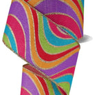 Shop For 2.5in Wavy Stripe Ribbon: Multicolor (10 Yards)