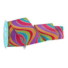 Shop For 2.5in Wavy Stripe Ribbon: Multicolor (10 Yards)