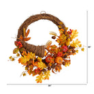 Shop For 26” Autumn Artificial Cornucopia Fall Wreath
