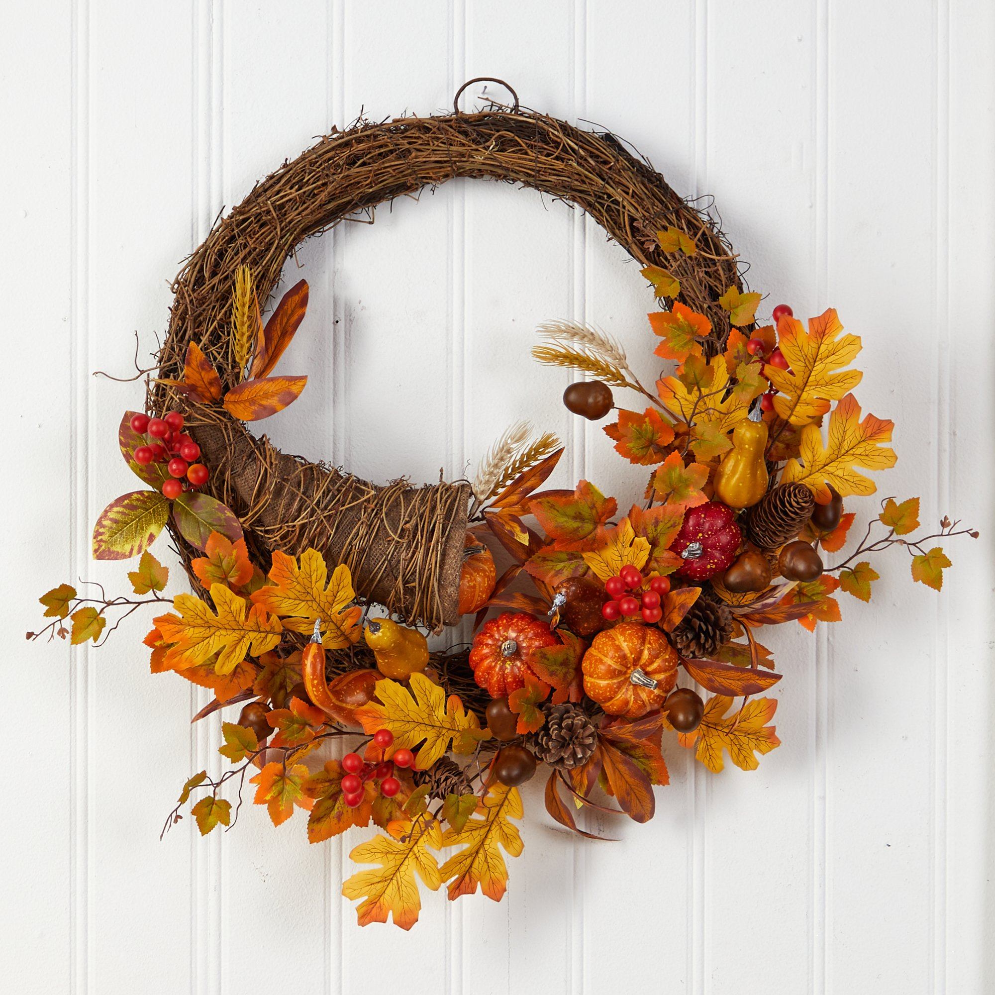 Shop For 26” Autumn Artificial Cornucopia Fall Wreath