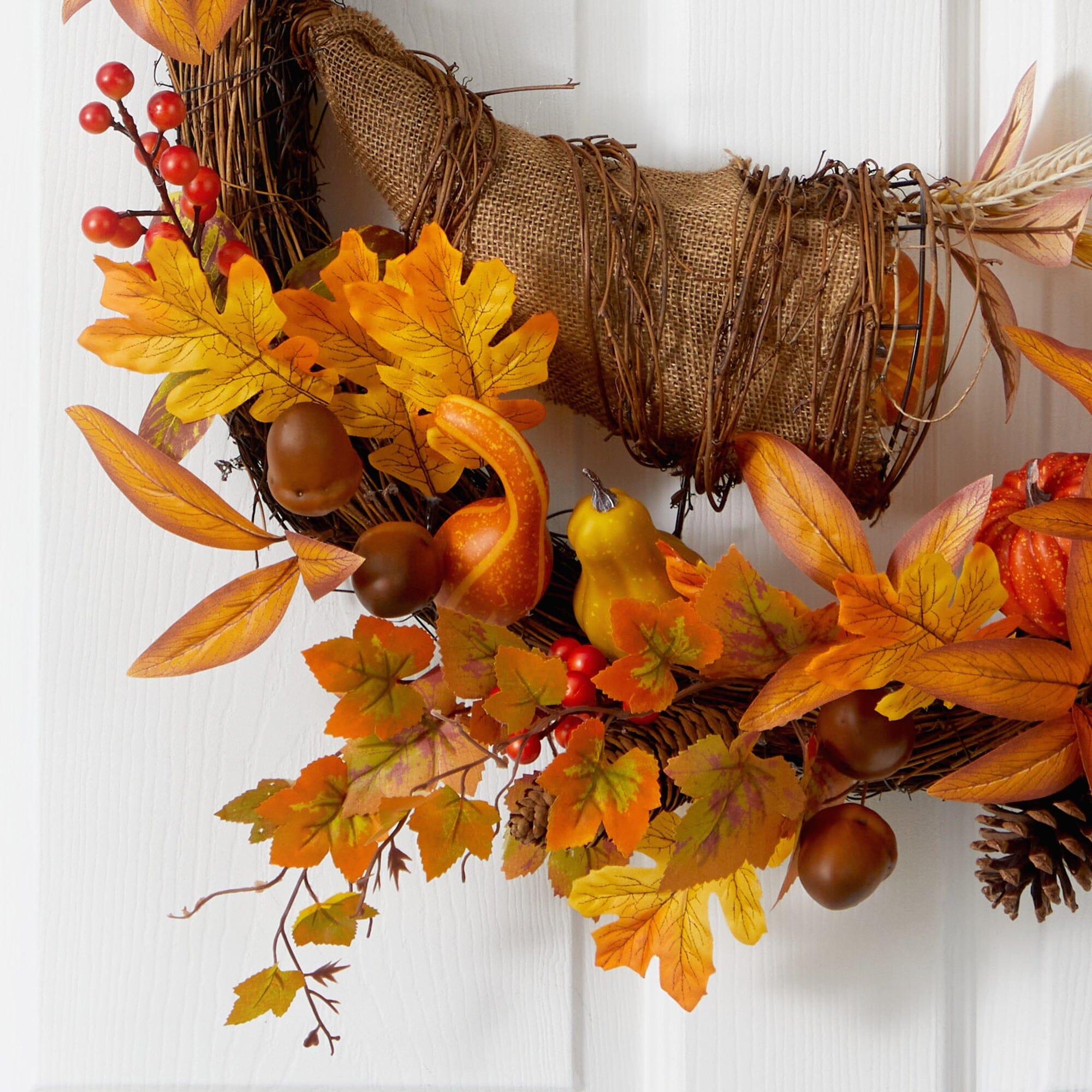 Shop For 26” Autumn Artificial Cornucopia Fall Wreath
