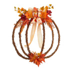 Shop For 26” Autumn Pumpkin Artificial Vine Fall Wreath