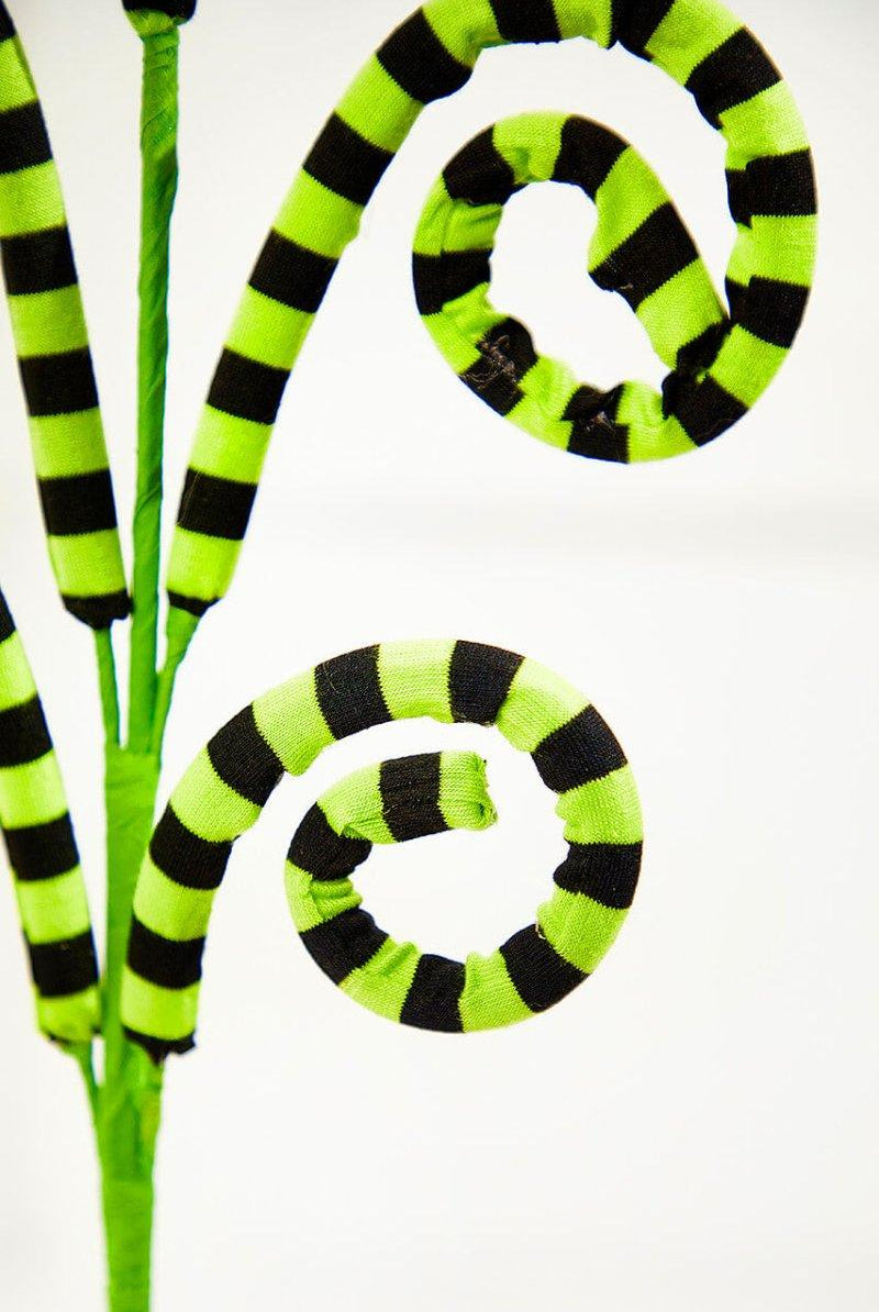 Shop For 26" Fabric Stripe Spiral Spray: Green & Black 57055GNBK