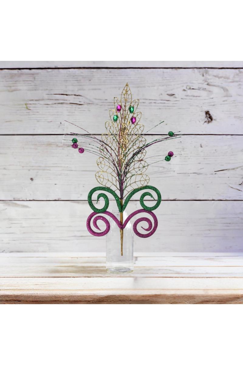 Shop For 26" Glitter Jewel Fleur De Lis Spray