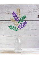 Shop For 26" Glitter Leaf Spray: Mardi Gras