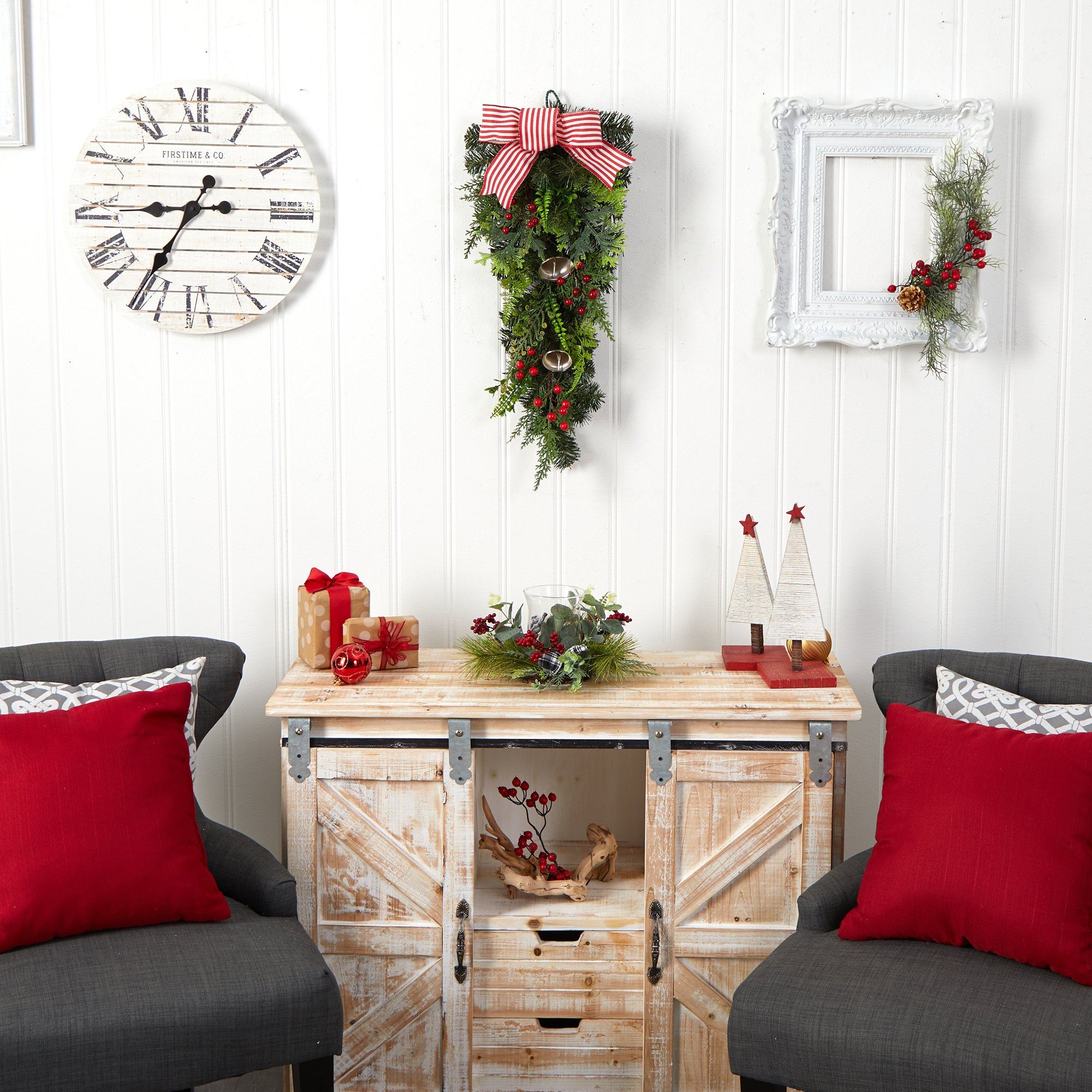 Shop For 26" Holiday Christmas Bells and Bow Artificial Swag