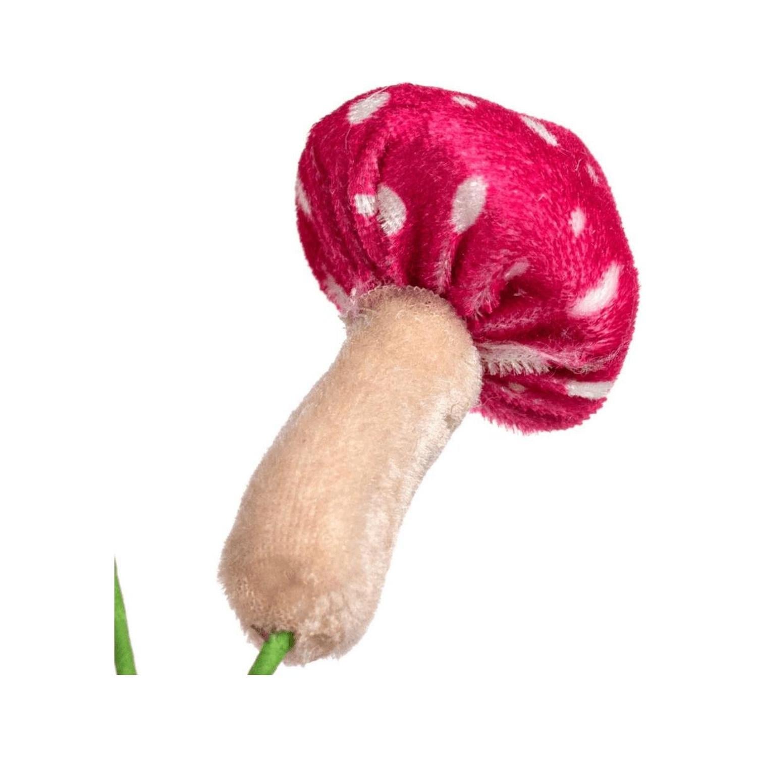 26" Polka Dot Mushroom Spray: Pink