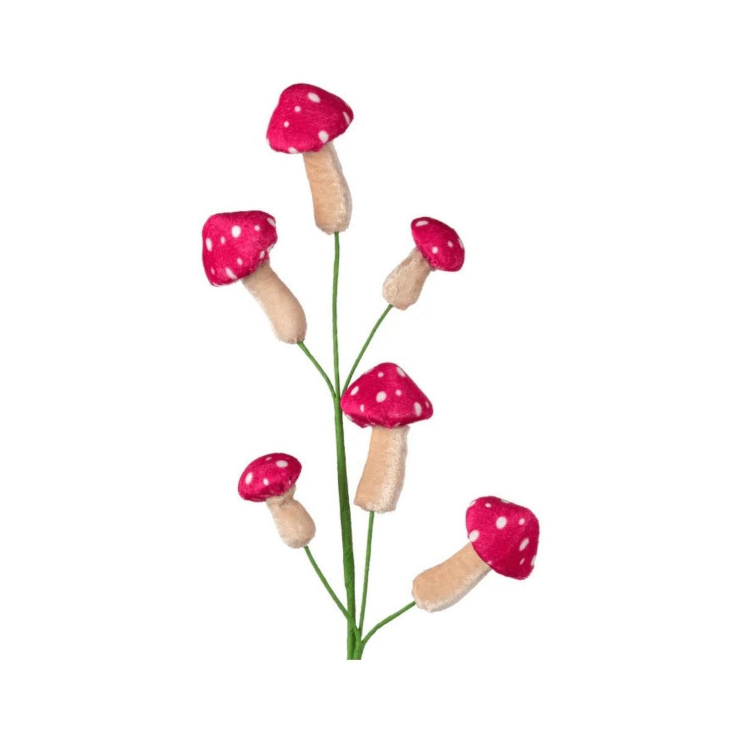 26" Polka Dot Mushroom Spray: Pink