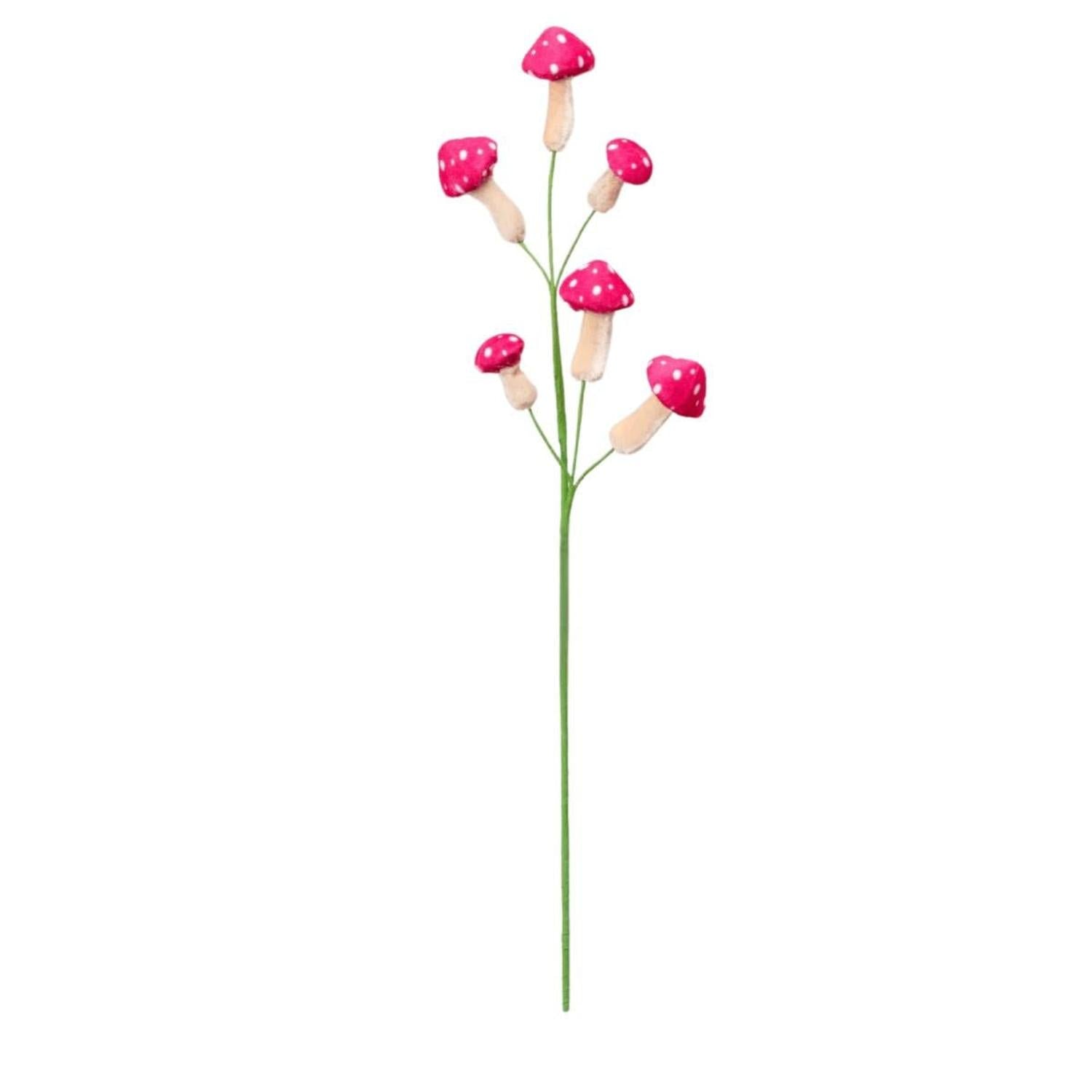 26" Polka Dot Mushroom Spray: Pink