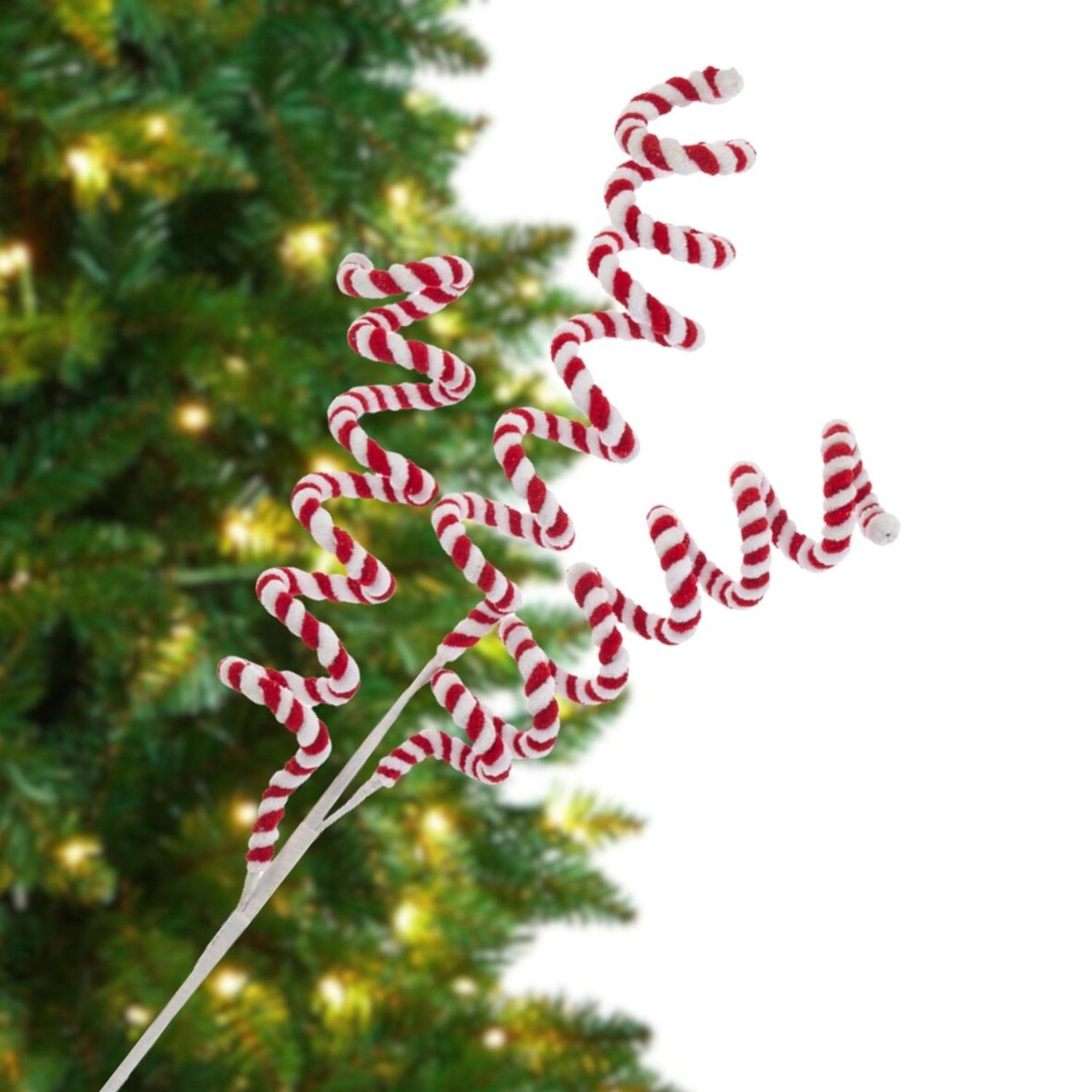 26" Red and White Candy Cane Swirl Pick