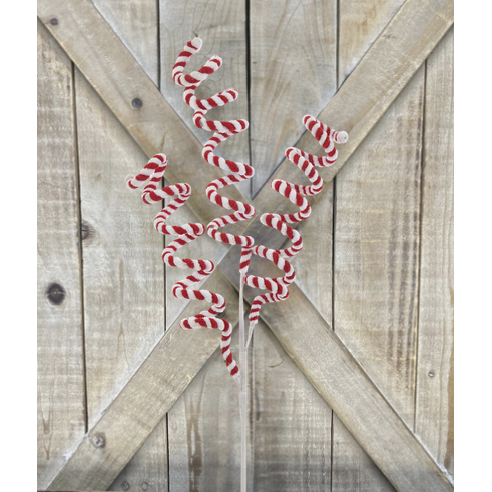 Shop For 26" Red and White Candy Cane Swirl Pick