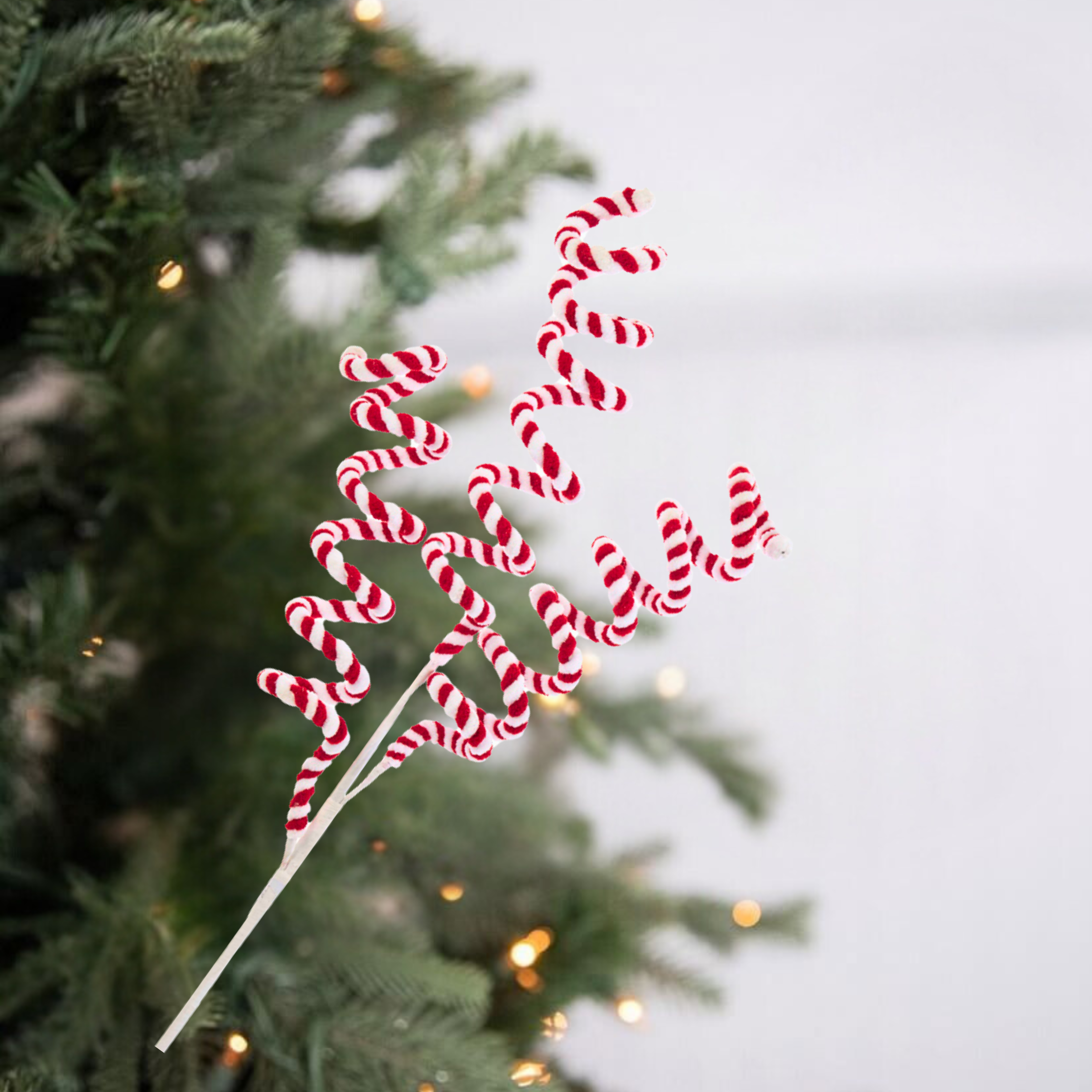 Shop For 26" Red and White Candy Cane Swirl Pick