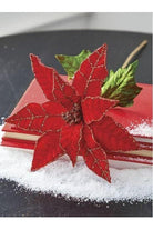 Shop For 26" Red Velvet Poinsettia Stem