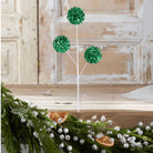 26" Sequin Ball Spray: Emerald Green