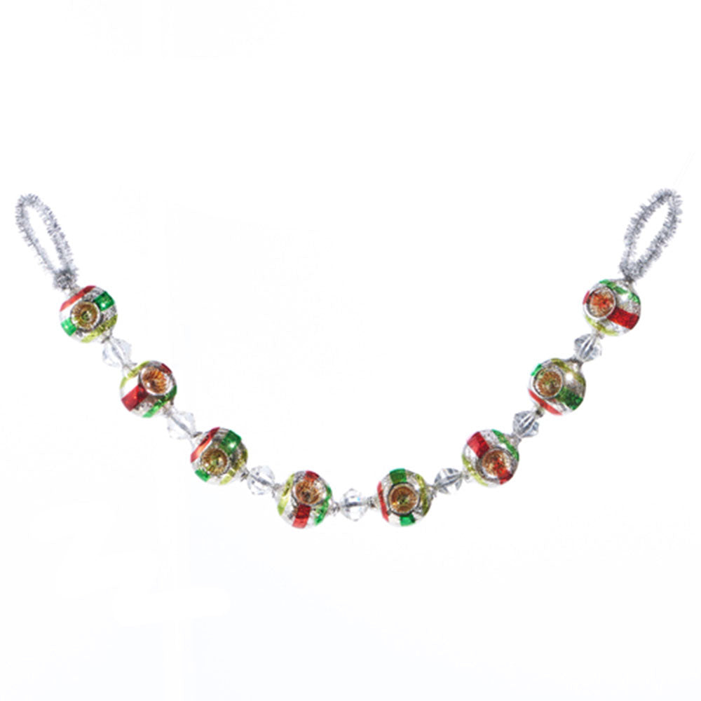 Shop For 26" Vintage Indent Glass Ornament Garland