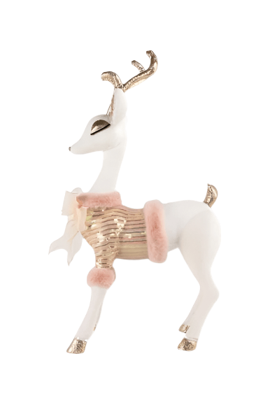 Shop For 26" White Deer Pink Sweater