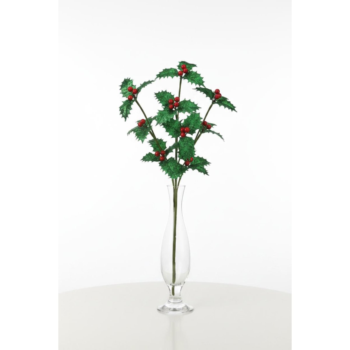 Shop For 27 inch Metallic Glitter Holly Spray