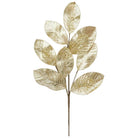Shop For 27" Metallic Magnolia Leaf Spray: Gold
