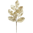 Shop For 27" Metallic Magnolia Leaf Spray: Gold