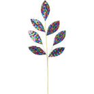 27" Sequin Magnolia Leaf Spray: Fiesta