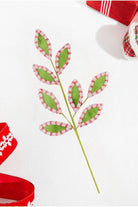 Shop For 27" Velvet Fleece Leaf Spray: Red/Green