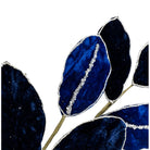 Shop For 27" Velvet Magnolia Leaf Spray: Navy Blue