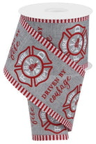 Shop For 2.75" Firefighter Badge Line Ribbon: Grey (10 Yards)