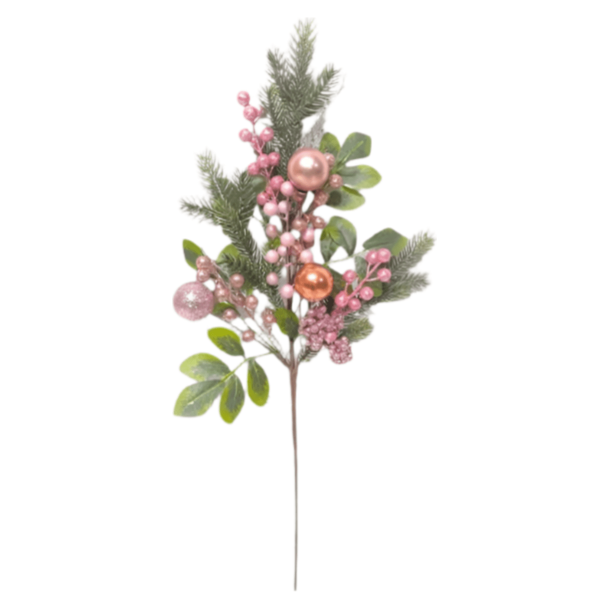 Shop For 27in Evergreen Pink Floral Pick