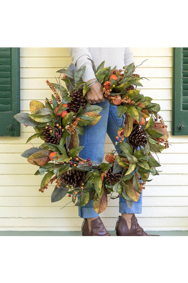 Shop For 28" Autumn Persimmon Wreath