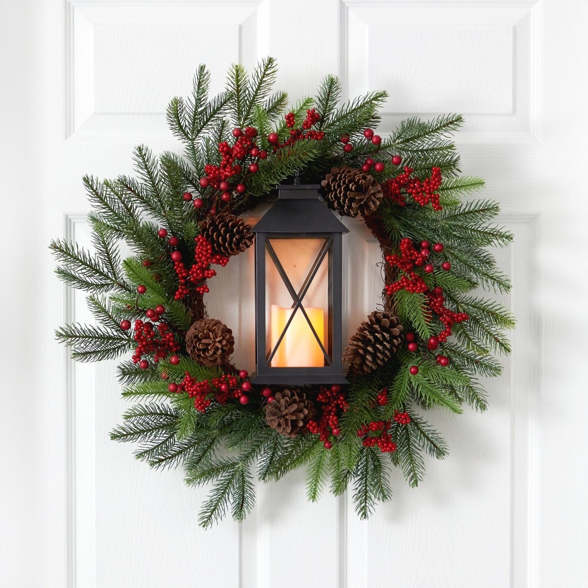 Shop For 28” Berries and Pine Artificial Christmas Wreath