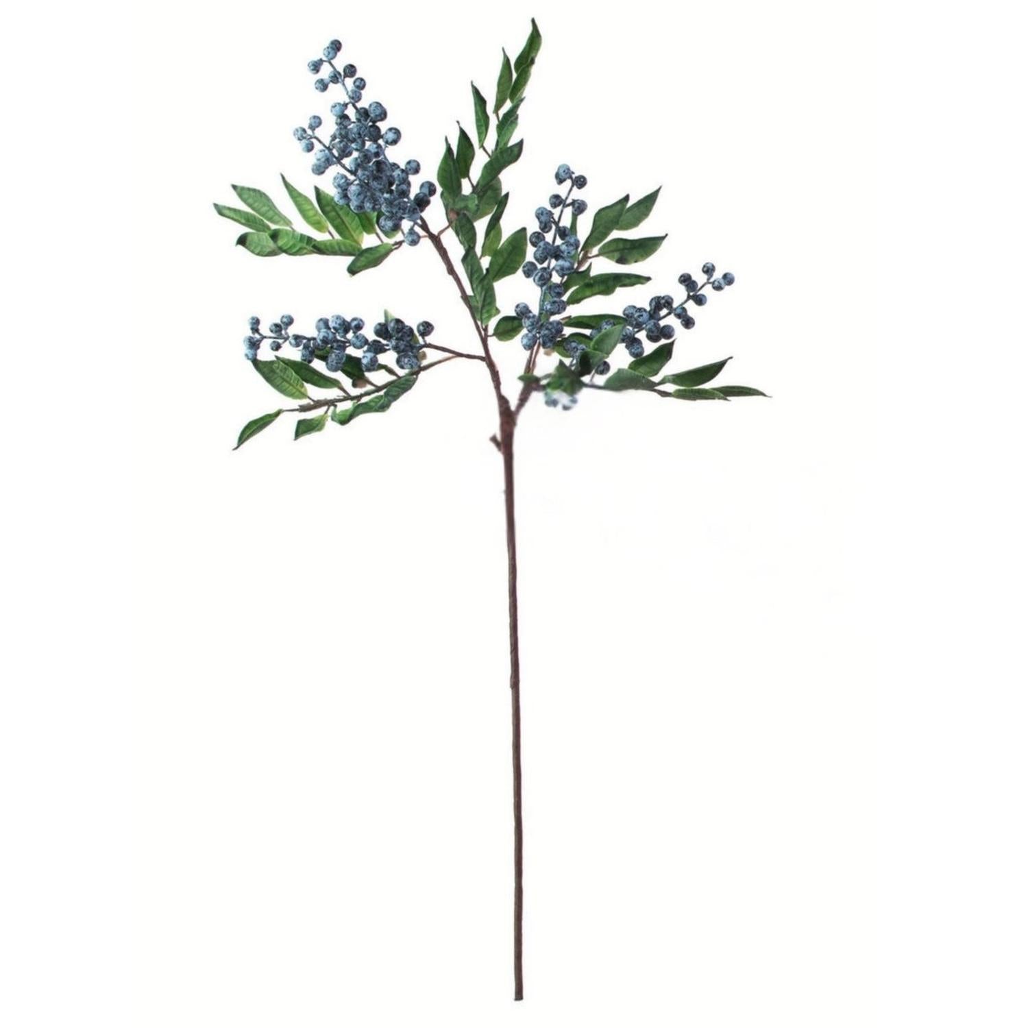 28" Blueberry & Leaves Spray
