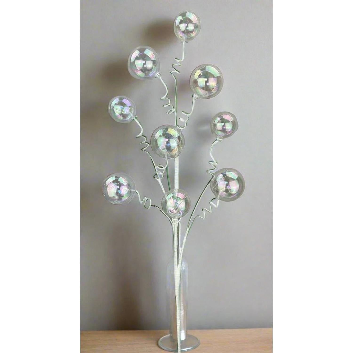 28" Clear Iridescent Ball Spray