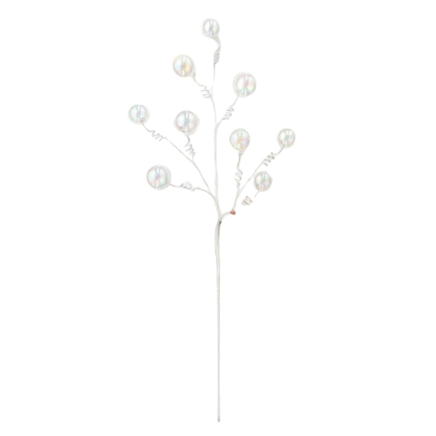 28" Clear Iridescent Ball Spray