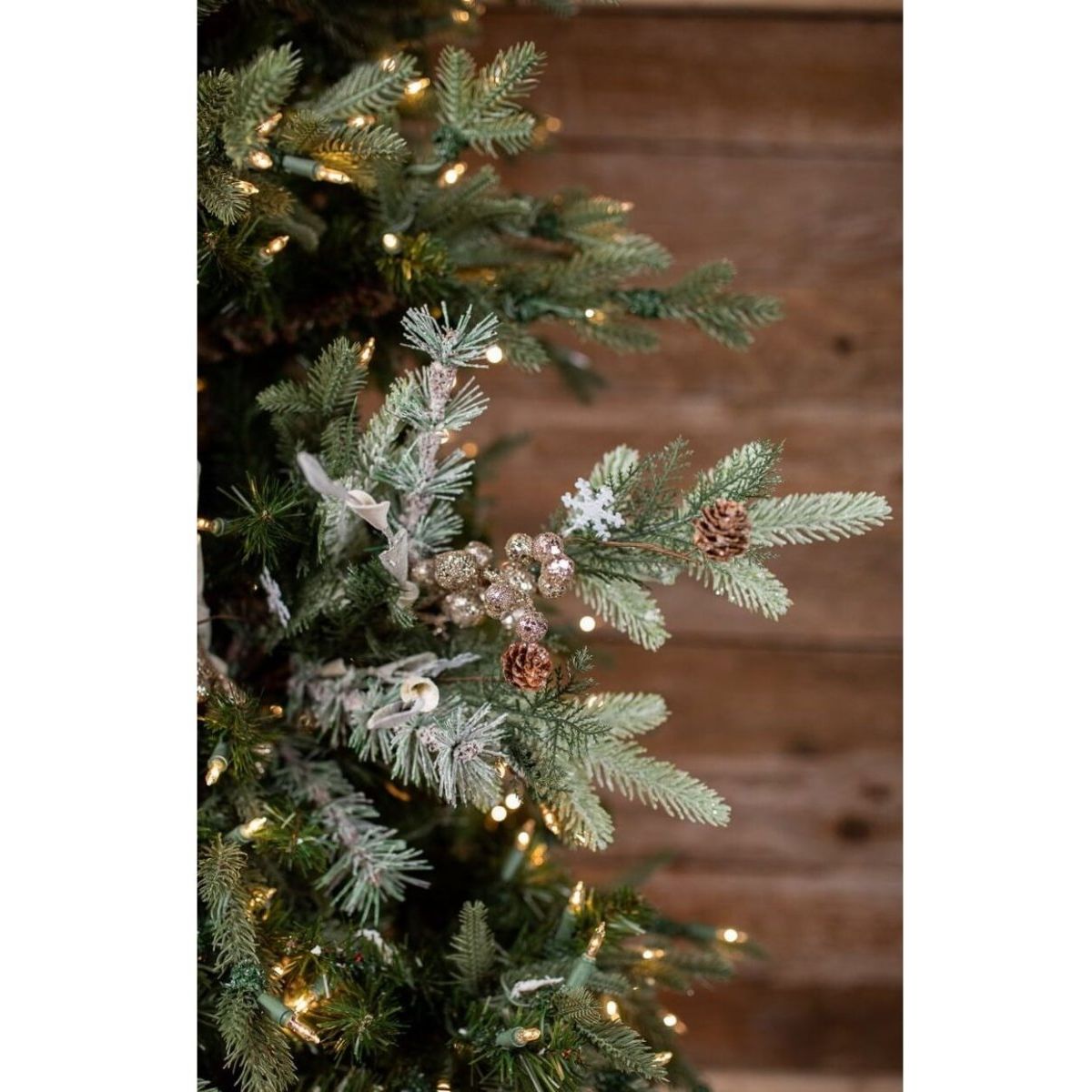 Shop For 28” Frosted Mixed Pine Glitter Berry Spray