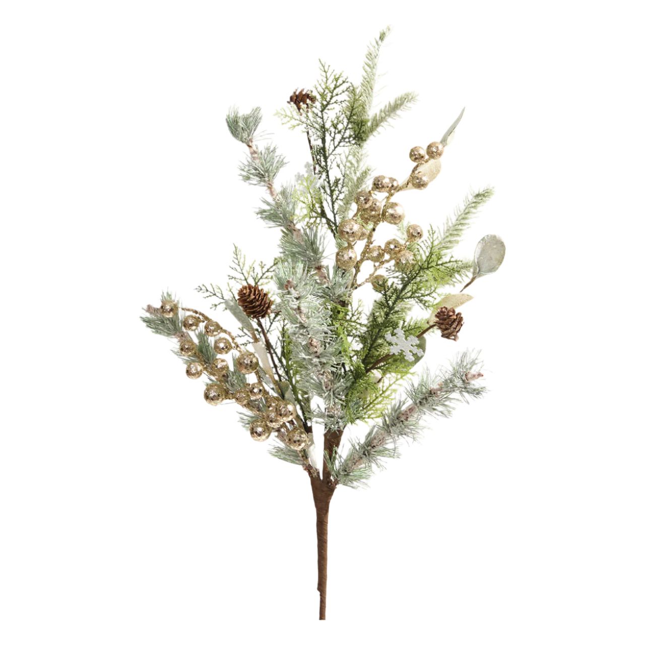 Shop For 28” Frosted Mixed Pine Glitter Berry Spray